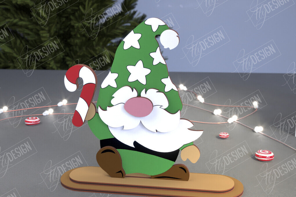 Intra απο ξύλο plywood 3mm-4mm πάχος Χριστουγεννιάτικα στοιχειά | Επιτραπέζιο αγαλματίδιο | CNC Δίασταση 15x15 cm INTRAFABR-107439855