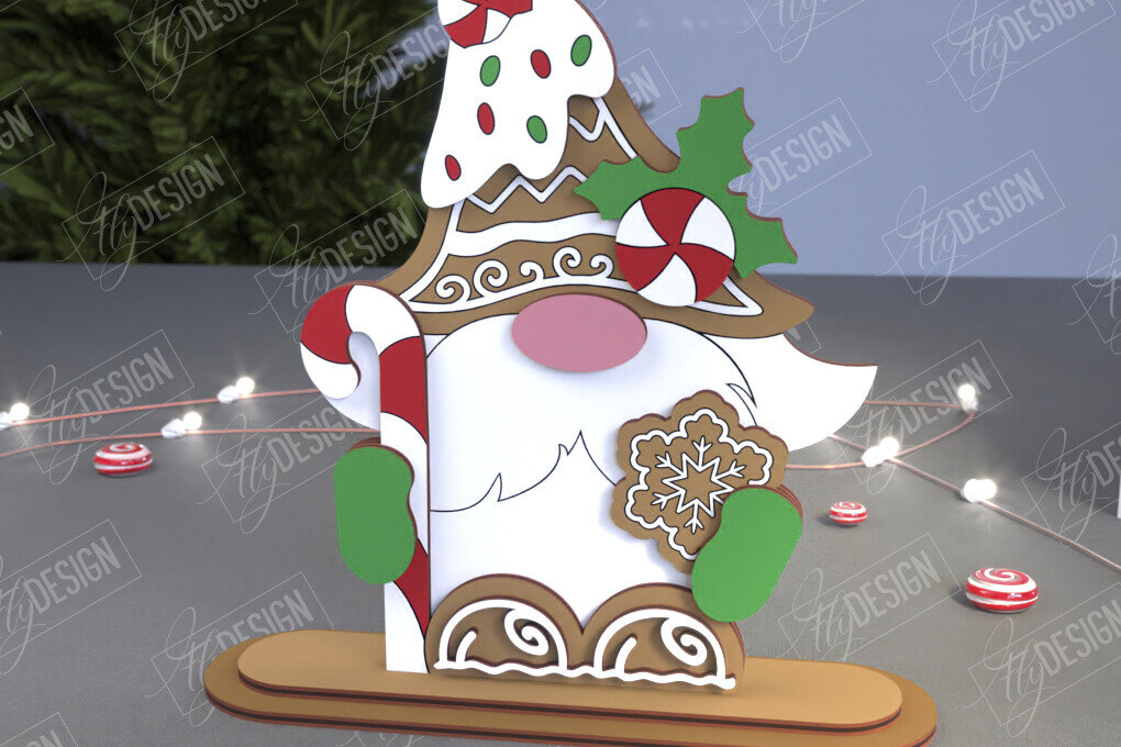 Intra απο ξύλο plywood 3mm-4mm πάχος Χριστουγεννιάτικα στοιχειά | Επιτραπέζιο αγαλματίδιο | CNC Δίασταση 15x15 cm INTRAFABR-107439943