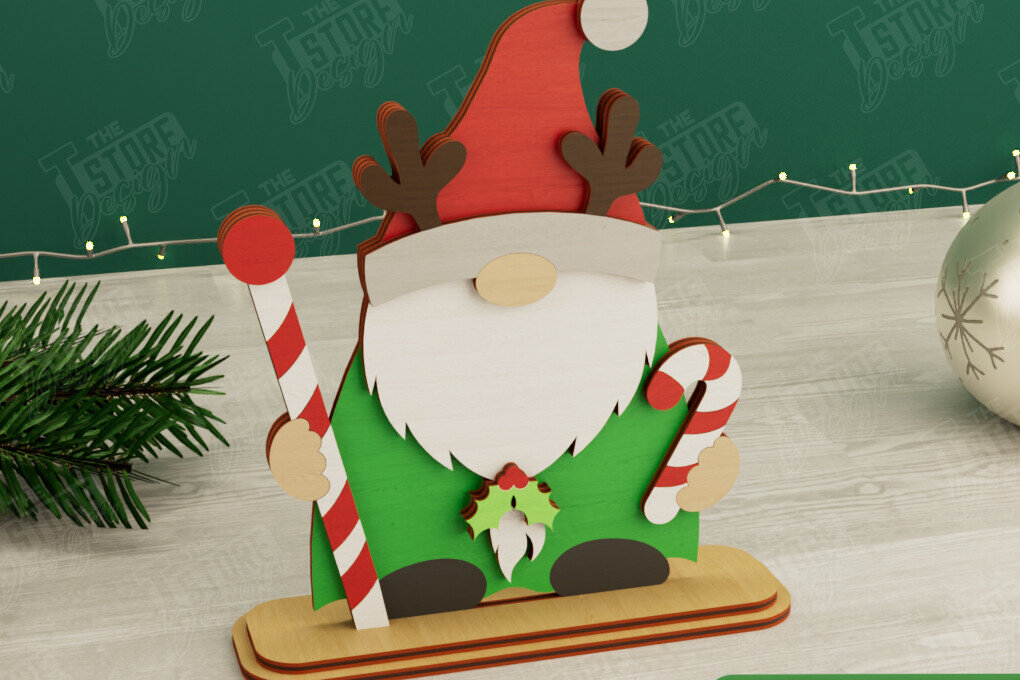 Intra απο ξύλο plywood 3mm-4mm πάχος Χριστουγεννιάτικα στοιχειά | Επιτραπέζιο αγαλματίδιο | CNC Δίασταση 15x15 cm INTRAFABR-106665400