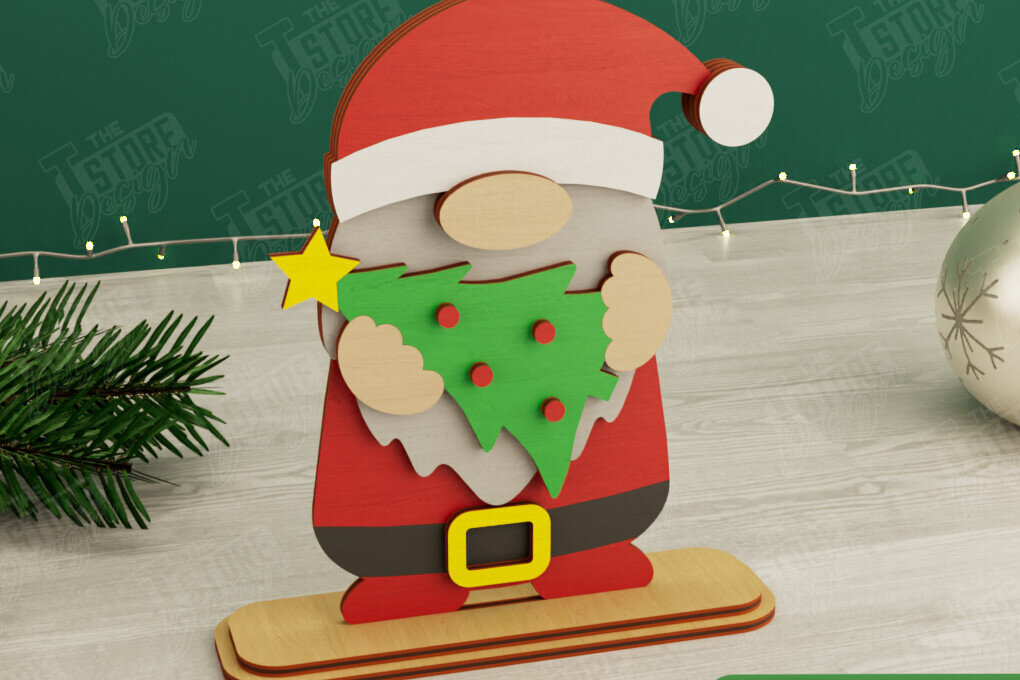 Intra απο ξύλο plywood 3mm-4mm πάχος Χριστουγεννιάτικα στοιχειά | Επιτραπέζιο αγαλματίδιο | CNC Δίασταση 15x15 cm INTRAFABR-106665438