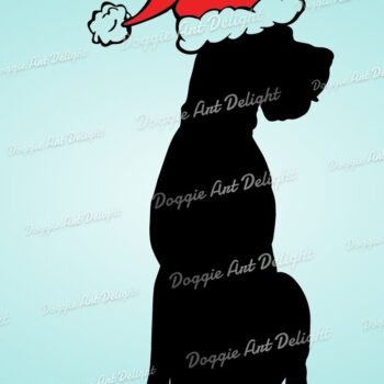 Intra απο ξύλο plywood 3mm-4mm πάχος Χριστουγεννιάτικο αποκοπής Great Dane Dog Δίασταση 15x15 cm INTRAFABR-83139636 - Image 1