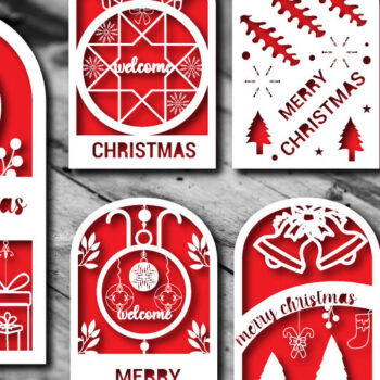Intra απο ξύλο plywood 3mm-4mm πάχος Χριστουγεννιάτικη ευχετήρια κάρτα 784 Δίασταση 15x15 cm INTRAFABR-50990266 - Image 4