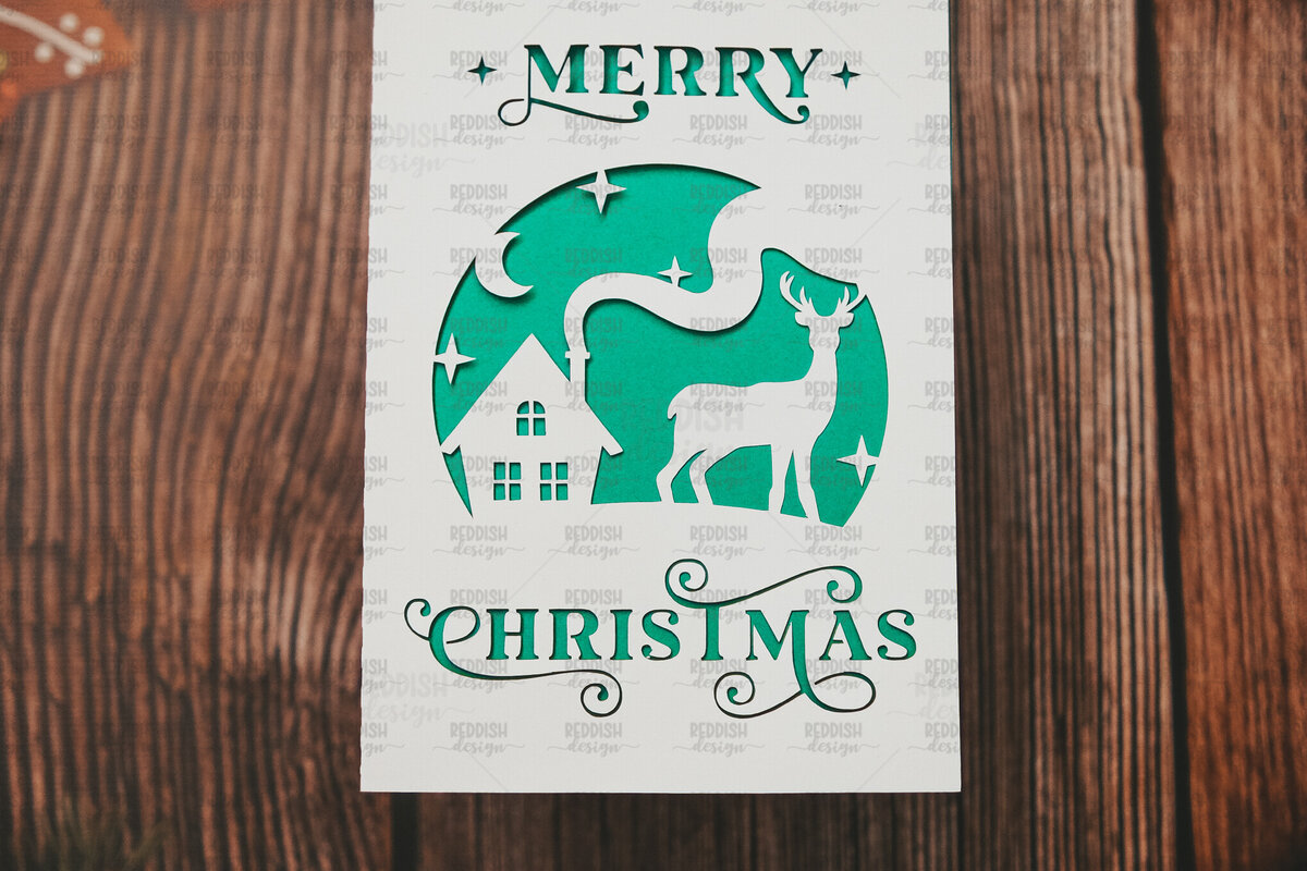 Intra απο ξύλο plywood 3mm-4mm πάχος Πρότυπο ευχετήριας κάρτας Χριστουγέννων Δίασταση 15x15 cm INTRAFABR-107962033