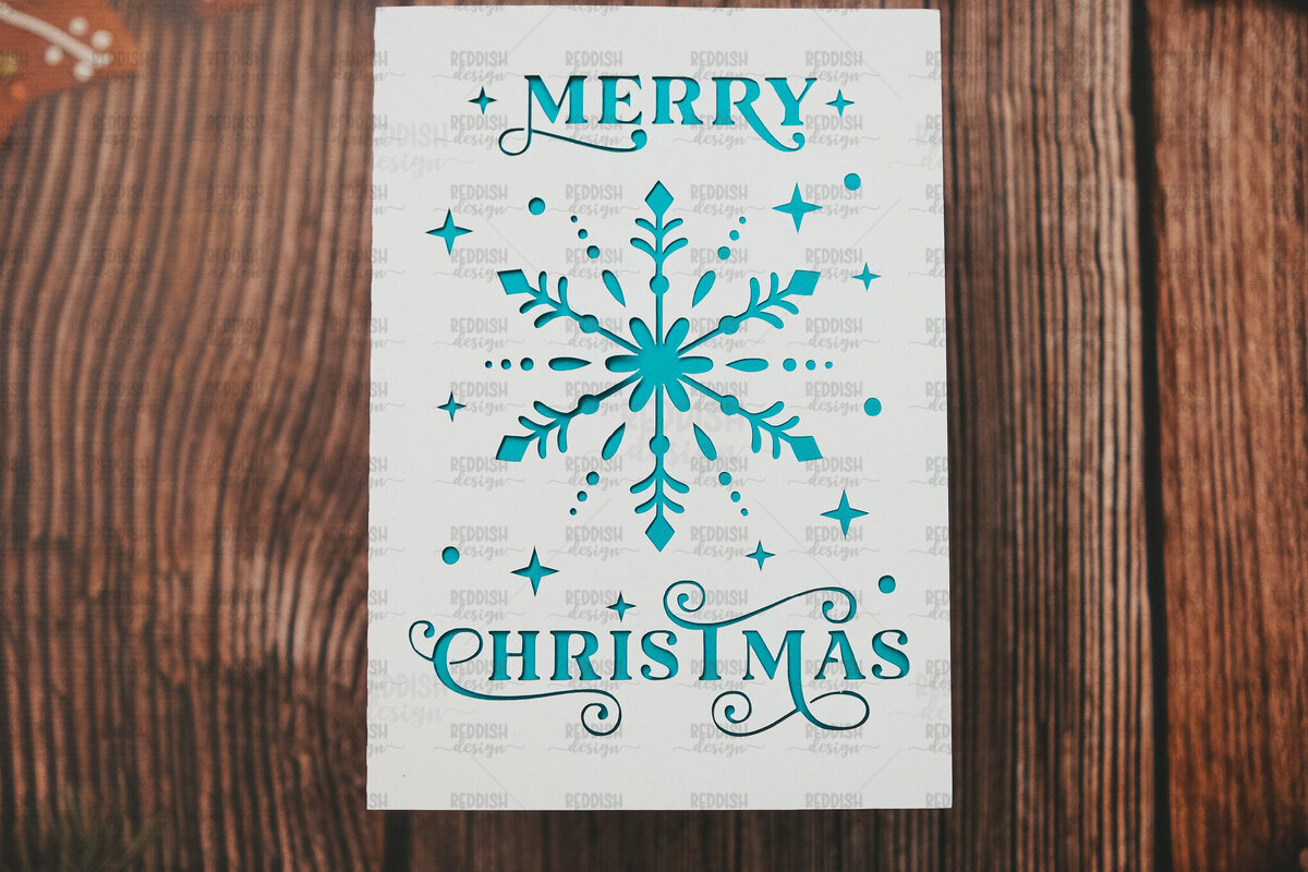 Intra απο ξύλο plywood 3mm-4mm πάχος Πρότυπο ευχετήριας κάρτας Χριστουγέννων Δίασταση 15x15 cm INTRAFABR-107962100