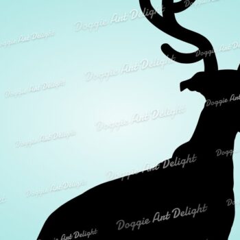 Intra απο ξύλο plywood 3mm-4mm πάχος Christmas Greyhound Dog Τάρανδος Δίασταση 15x15 cm INTRAFABR-82918260 - Image 1