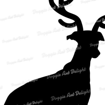 Intra απο ξύλο plywood 3mm-4mm πάχος Christmas Greyhound Dog Τάρανδος Δίασταση 15x15 cm INTRAFABR-82918260 - Image 2