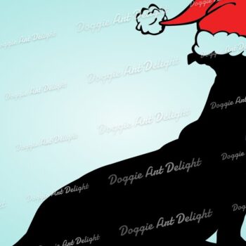 Intra απο ξύλο plywood 3mm-4mm πάχος Christmas Greyhound Dog Santa Cricut Δίασταση 15x15 cm INTRAFABR-83139775 - Image 1