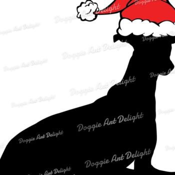 Intra απο ξύλο plywood 3mm-4mm πάχος Christmas Greyhound Dog Santa Cricut Δίασταση 15x15 cm INTRAFABR-83139775 - Image 2