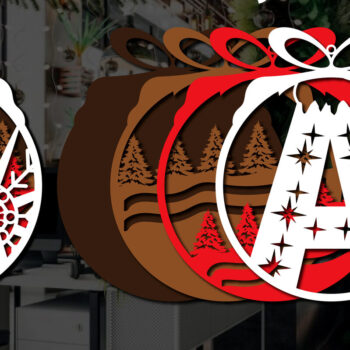 Intra απο ξύλο plywood 3mm-4mm πάχος Χριστουγεννιάτικο Κρεμαστό Alphabet Δίασταση 15x15 cm INTRAFABR-77761839 - Image 3