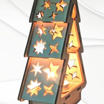 Intra απο ξύλο plywood 3mm-4mm πάχος Χριστουγεννιάτικο κερί θήκης, σχέδιο κοπής Δίασταση 15x15 cm INTRAFABR-83728971 - Image 4