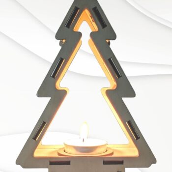 Intra απο ξύλο plywood 3mm-4mm πάχος Χριστουγεννιάτικο κερί θήκης, σχέδιο κοπής Δίασταση 15x15 cm INTRAFABR-83728971 - Image 5