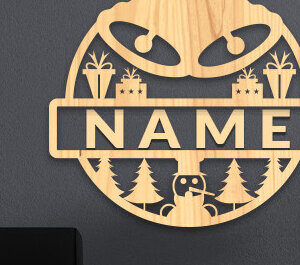 Intra απο ξύλο plywood 3mm-4mm πάχος Χριστουγεννιάτικη διακόσμηση σπιτιού Ονομασία Πινακίδα Δίασταση 15x15 cm INTRAFABR-72647843