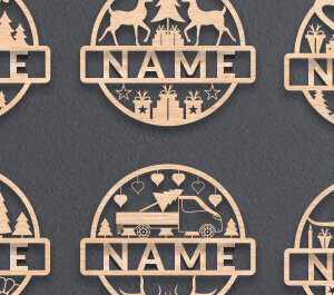 Intra απο ξύλο plywood 3mm-4mm πάχος Χριστουγεννιάτικη διακόσμηση σπιτιού Ονομασία Πινακίδα Δίασταση 15x15 cm INTRAFABR-72793119