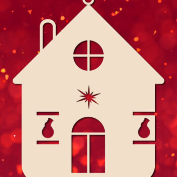 Intra απο ξύλο plywood 3mm-4mm πάχος Χριστουγεννιάτικο στολίδι για το σπίτι με Δίασταση 8x8 cm INTRAFABR-49538359 - Image 2