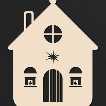 Intra απο ξύλο plywood 3mm-4mm πάχος Χριστουγεννιάτικο στολίδι για το σπίτι με Δίασταση 8x8 cm INTRAFABR-49538359 - Image 3