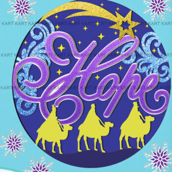 Intra απο ξύλο plywood 3mm-4mm πάχος Christmas Hope Nativity Shadow Box Δίασταση 8x8 cm INTRAFABR-53942593 - Image 1