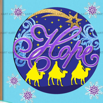 Intra απο ξύλο plywood 3mm-4mm πάχος Christmas Hope Nativity Shadow Box Δίασταση 8x8 cm INTRAFABR-53942593 - Image 2