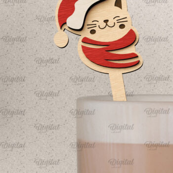 Intra απο ξύλο plywood 3mm-4mm πάχος Christmas Hot Chocolate Stirrer  Δίασταση 15x15 cm INTRAFABR-104866668 - Image 1