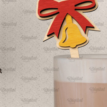 Intra απο ξύλο plywood 3mm-4mm πάχος Christmas Hot Chocolate Stirrer  Δίασταση 15x15 cm INTRAFABR-104866793 - Image 1