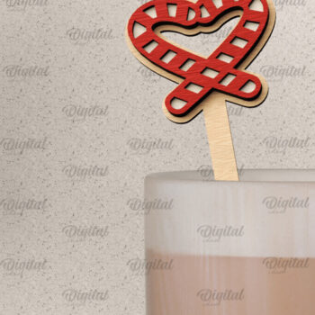 Intra απο ξύλο plywood 3mm-4mm πάχος Christmas Hot Chocolate Stirrer  Δίασταση 15x15 cm INTRAFABR-104866909 - Image 1
