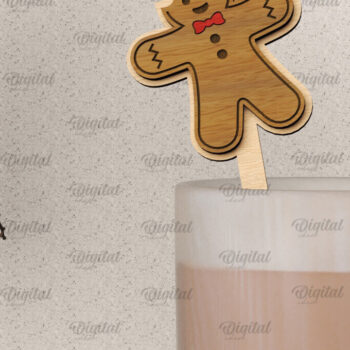 Intra απο ξύλο plywood 3mm-4mm πάχος Christmas Hot Chocolate Stirrer  Δίασταση 15x15 cm INTRAFABR-104865988 - Image 1