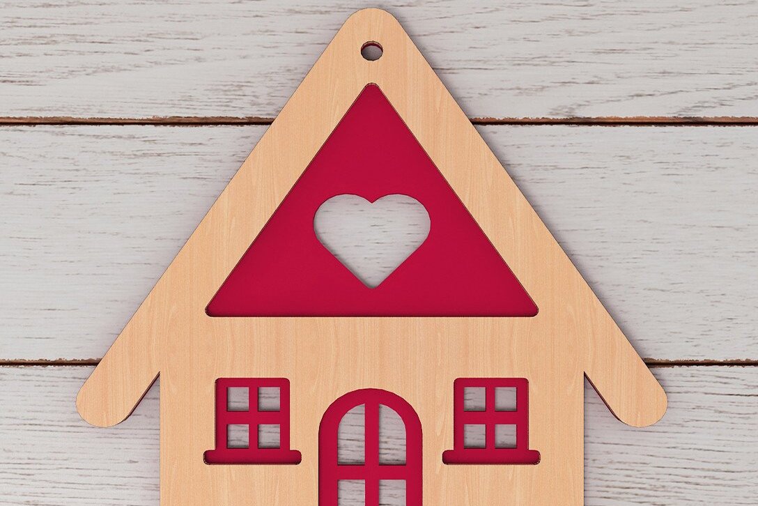 Intra απο ξύλο plywood 3mm-4mm πάχος Χριστουγεννιάτικη διακόσμηση σπιτιού / Glowforge  Δίασταση 30x20 cm INTRAFABR-42347248