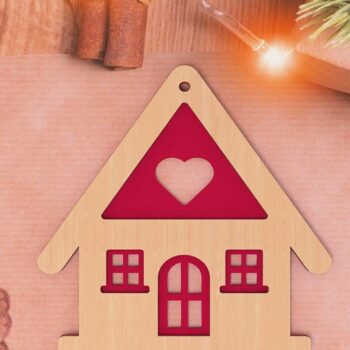 Intra απο ξύλο plywood 3mm-4mm πάχος Χριστουγεννιάτικη διακόσμηση σπιτιού / Glowforge  Δίασταση 30x20 cm INTRAFABR-42347248 - Image 4