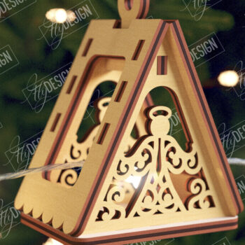 Intra απο ξύλο plywood 3mm-4mm πάχος Χριστουγεννιάτικα Σπίτια Γιρλάντα | CNC Δίασταση 15x15 cm INTRAFABR-106663793 - Image 5