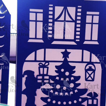 Intra απο ξύλο plywood 3mm-4mm πάχος Christmas Houses Village Δίασταση 9x9 cm INTRAFABR-47967211 - Image 2