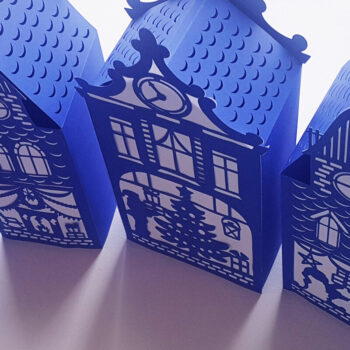 Intra απο ξύλο plywood 3mm-4mm πάχος Christmas Houses Village Δίασταση 9x9 cm INTRAFABR-47967211 - Image 6