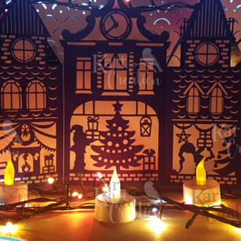 Intra απο ξύλο plywood 3mm-4mm πάχος Christmas Houses Village Δίασταση 9x9 cm INTRAFABR-47967211 - Image 7