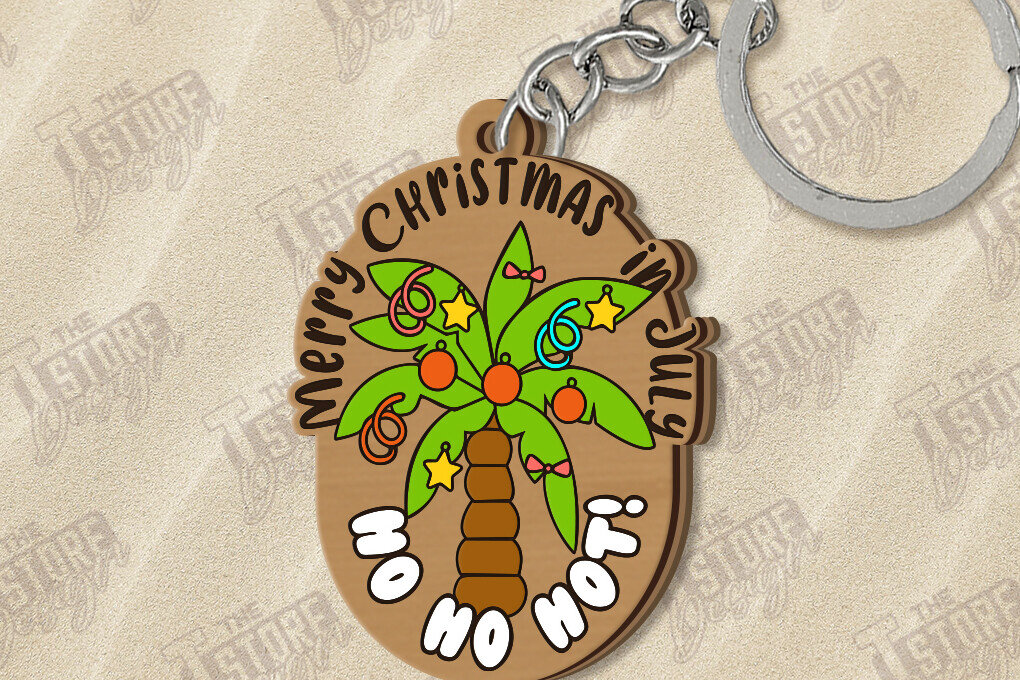 Intra απο ξύλο plywood 3mm-4mm πάχος με μπρελόκ Χριστούγεννα τον Ιούλιο Δίασταση 6x6 cm INTRAFABR-122382175