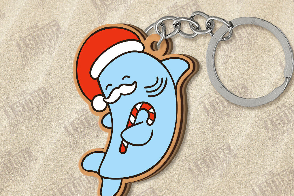 Intra απο ξύλο plywood 3mm-4mm πάχος με μπρελόκ Χριστούγεννα τον Ιούλιο Δίασταση 6x6 cm INTRAFABR-122601514