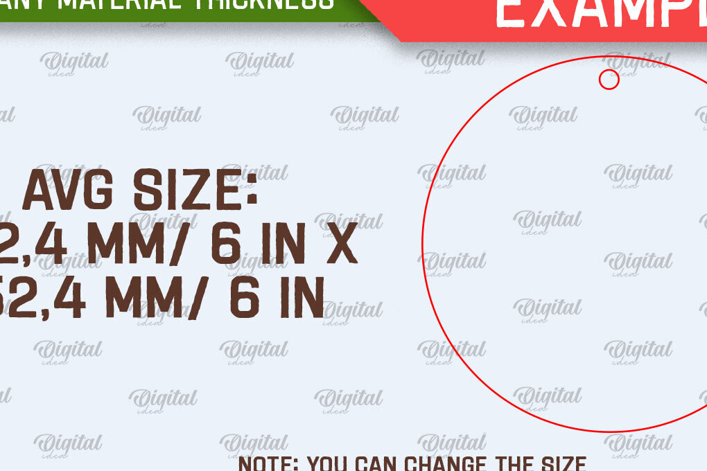 Intra απο ξύλο plywood 3mm-4mm πάχος Χριστούγεννα τον Ιούλιο Στρογγυλό σημάδι κοπής με λέιζερ Δίασταση 15x15 cm INTRAFABR-98896791 - Image 2