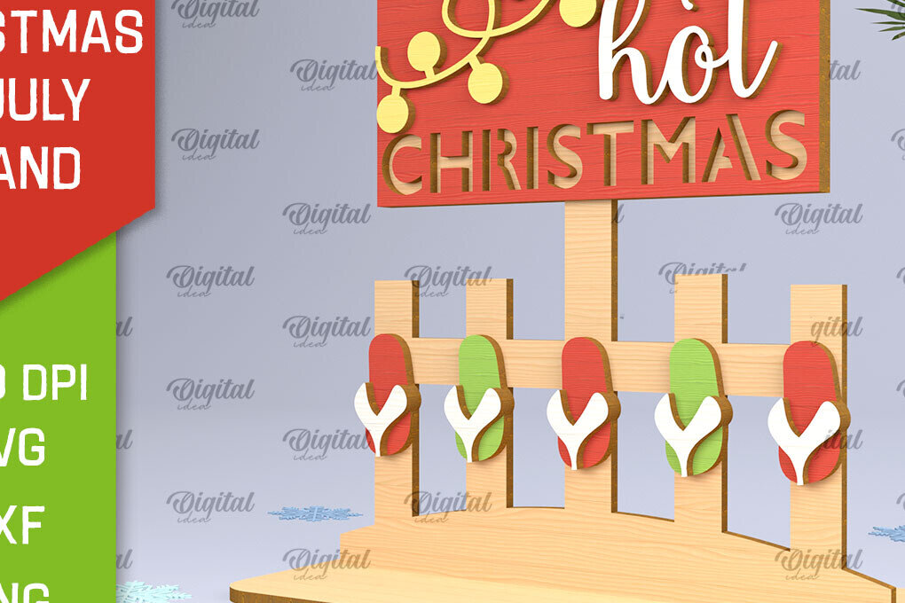 Intra απο ξύλο plywood 3mm-4mm πάχος Χριστούγεννα τον Ιούλιο Stand Decor  Δίασταση 15x15 cm INTRAFABR-98976493