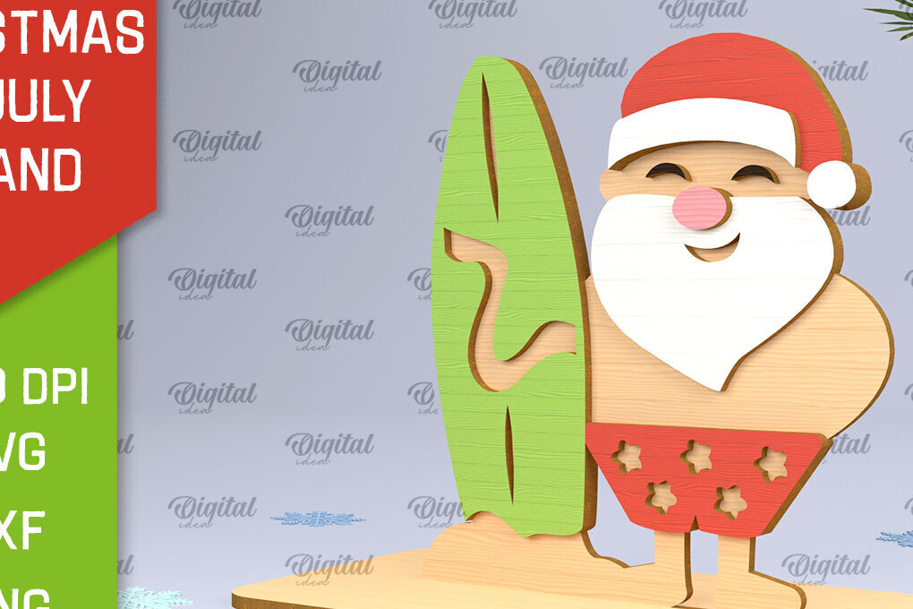 Intra απο ξύλο plywood 3mm-4mm πάχος Χριστούγεννα τον Ιούλιο Stand Decor  Δίασταση 15x15 cm INTRAFABR-98976550