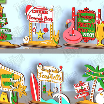 Intra απο ξύλο plywood 3mm-4mm πάχος Christmas in July Stands Δίασταση 15x15 cm INTRAFABR-122713911 - Image 1