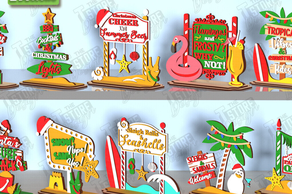 Intra απο ξύλο plywood 3mm-4mm πάχος Christmas in July Stands Δίασταση 15x15 cm INTRAFABR-122713911