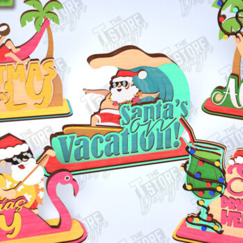 Intra απο ξύλο plywood 3mm-4mm πάχος Christmas in July Stands Δίασταση 15x15 cm INTRAFABR-122091593 - Image 1