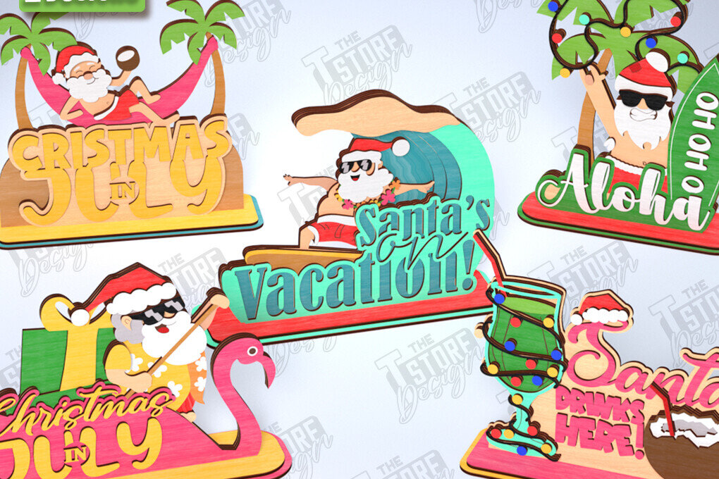 Intra απο ξύλο plywood 3mm-4mm πάχος Christmas in July Stands Δίασταση 15x15 cm INTRAFABR-122091593