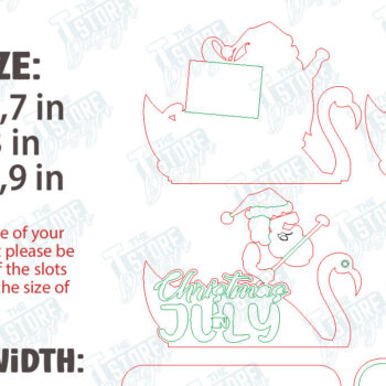 Intra απο ξύλο plywood 3mm-4mm πάχος Christmas in July Stands Δίασταση 15x15 cm INTRAFABR-122091593 - Image 2