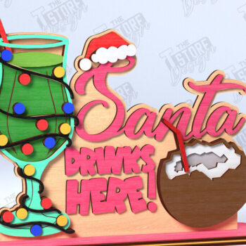 Intra απο ξύλο plywood 3mm-4mm πάχος Christmas in July Stands Δίασταση 15x15 cm INTRAFABR-122091593 - Image 3