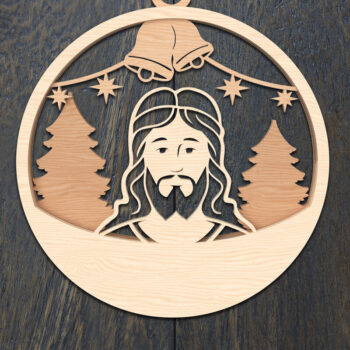 Intra απο ξύλο plywood 3mm-4mm πάχος Χριστουγεννιάτικο στολίδι JESUS ​​Cut  Δίασταση 8x8 cm INTRAFABR-106791299 - Image 1