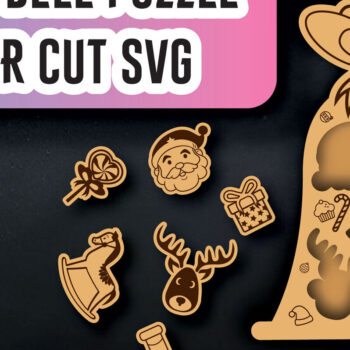 Intra απο ξύλο plywood 3mm-4mm πάχος Χριστουγεννιάτικο Jingle Bell Puzzle Δίασταση 15x15 cm INTRAFABR-104733847 - Image 1