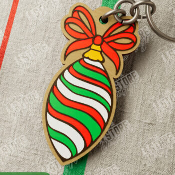 Intra απο ξύλο plywood 3mm-4mm πάχος Χριστουγεννιάτικο Μπρελόκ | Παιχνίδι Χριστουγεννιάτικου Δέντρου Δίασταση 6x6 cm INTRAFABR-107020472 - Image 1