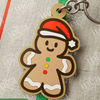 Intra απο ξύλο plywood 3mm-4mm πάχος Χριστουγεννιάτικο Μπρελόκ | Μελόψωμο | CNC Δίασταση 6x6 cm INTRAFABR-107020321 - Image 1