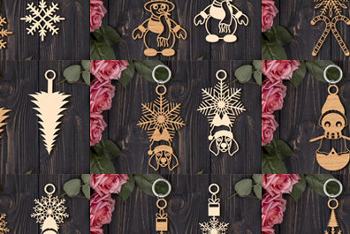 Intra απο ξύλο plywood 3mm-4mm πάχος Christmas Keychain Δίασταση 6x6 cm INTRAFABR-85618488