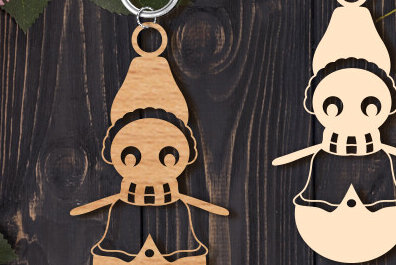 Intra απο ξύλο plywood 3mm-4mm πάχος Christmas Keychain Δίασταση 6x6 cm INTRAFABR-85618432