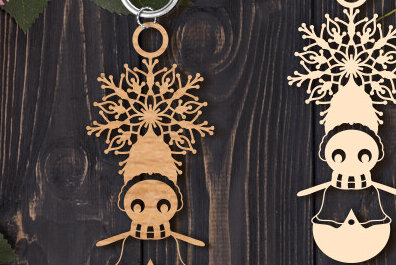 Intra απο ξύλο plywood 3mm-4mm πάχος Christmas Keychain Δίασταση 6x6 cm INTRAFABR-85618443