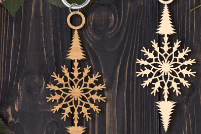 Intra απο ξύλο plywood 3mm-4mm πάχος Christmas Keychain Δίασταση 6x6 cm INTRAFABR-85618452